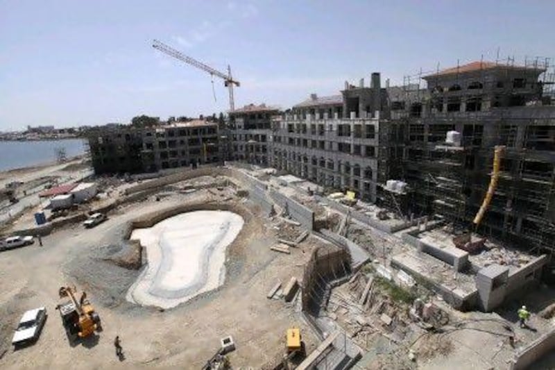 Apartments under construction at the Limassol Marina development in Cyprus, home to many Russians. Chris Ratcliffe / Bloomberg