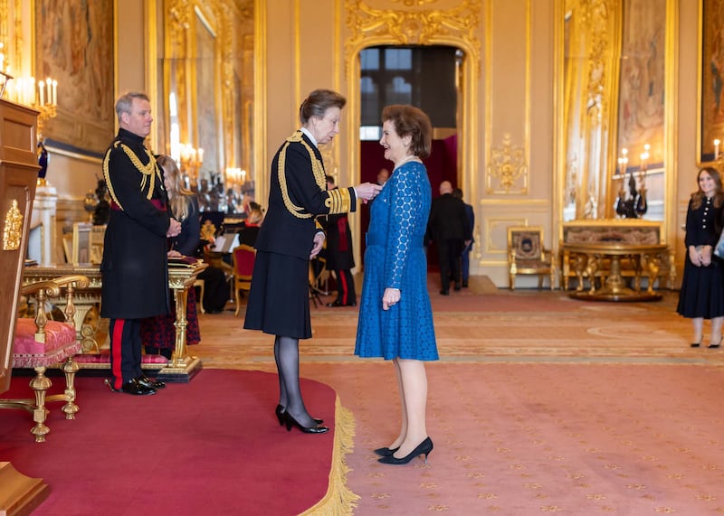 Investiture of Haifa Al Kaylani into the Order of the British Empire took place at Windsor Castle on April 9, 2024. Photo: Arab International Women’s Forum