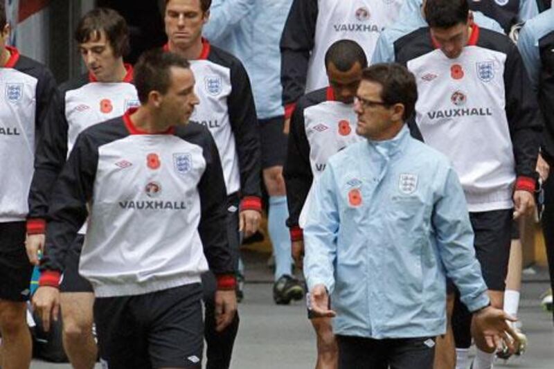 Fabio Capello, right, was not consulted before English Football Association dismissed John Terry from captaincy.