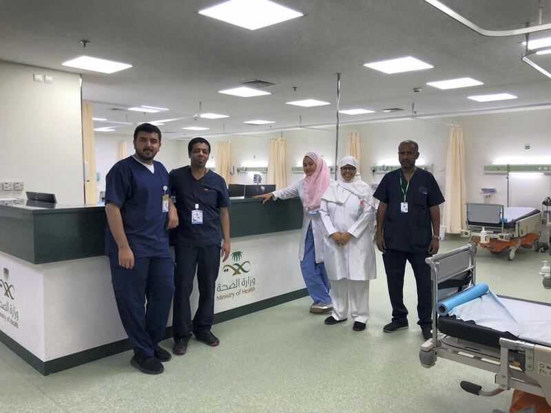 Mina Emergency Hospital is one of the largest hospitals of the holy sites to receive pilgrims. Balquees Basalom / The National