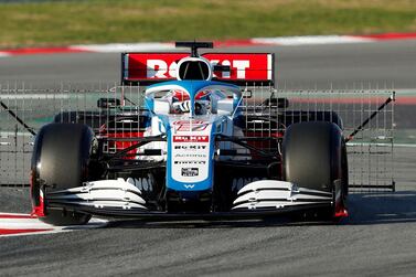 Williams driver George Russell during pre-season testing in Barcelona. Reuters