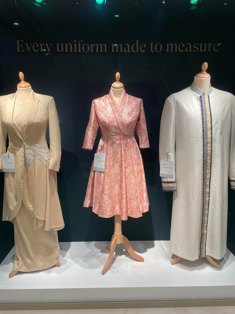 Staff uniforms are displayed as part of the Inside Burj Al Arab tour. Janice Rodrigues / The National