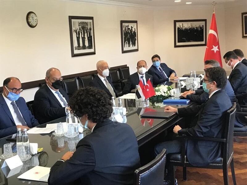 Talks in Ankara between Egypt and Turkey on normalising relations. Photo: Egyptian foreign ministry