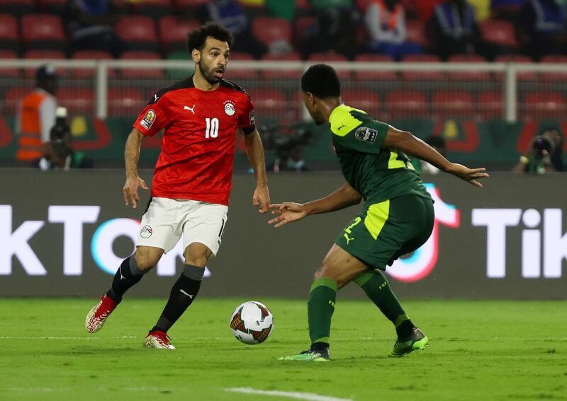 Mohamed Salah during the Afcon final in Yaounde, Cameroon. EPA