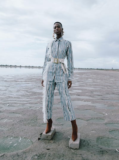 Magugu is a finalist for the International Woolmark Prize 2021. Courtesy Thebe Magugu