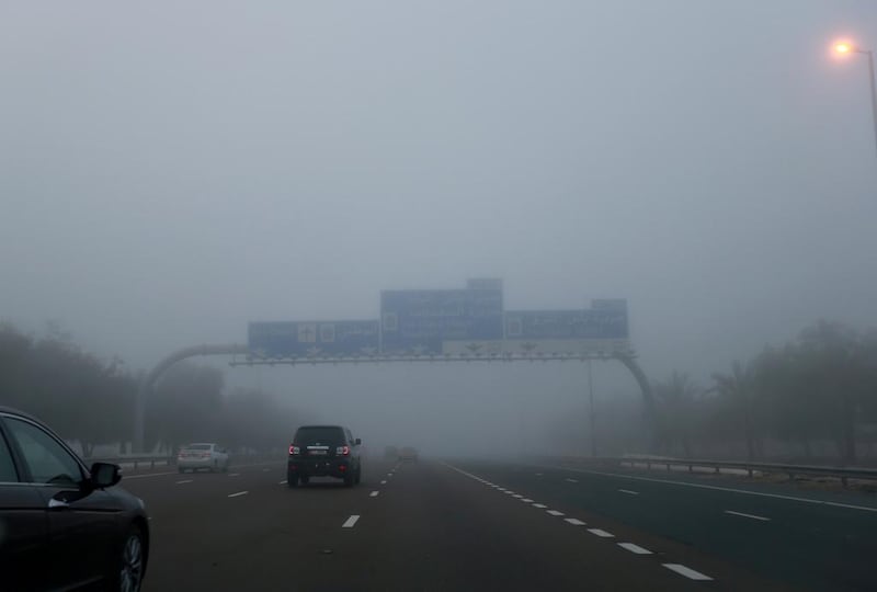 Sheikh Said bin Zayed revealed a fog warning system to the FNC. Ravindranath K / The National 