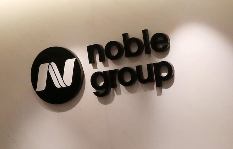 FILE PHOTO: The company logo of Noble Group is seen at its headquarters in Hong Kong March 23, 2015.    REUTERS/Bobby Yip/File Photo                      GLOBAL BUSINESS WEEK AHEAD        SEARCH GLOBAL BUSINESS 26 FEB FOR ALL IMAGES