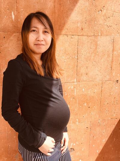 Allaina Pelayo is 29 weeks pregnant and has been stuck in Armenia for more than one month. Courtesy: Allaina Ursal Pelayo