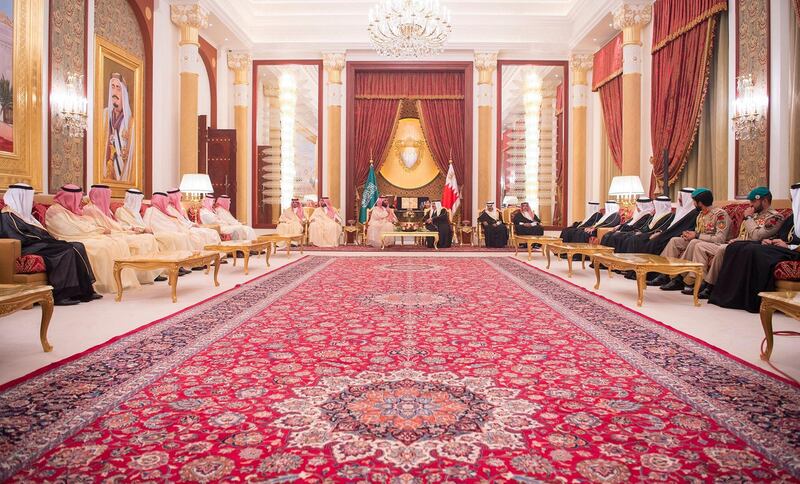 Saudi Arabia's Crown Prince Mohammed bin Salman Al Saud is received by Bahraini King Hamad bin Isa Al Khalifa in Manama, Bahrain. Reuters