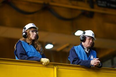 HARTLEPOOL, UNITED KINGDOM - MAY 01: Sir Kier Starmer, Labour Party leader and Angela Rayner, Deputy Leader and Chair of the Labour Party (L), visit the Liberty Steal Mill on May 01, 2021 in Hartlepool, United Kingdom. The leader and deputy leader of the Labour Party are campaigning in County Durham ahead of the local elections and a by-election in Hartlepool, which both take place on May 6. (Photo by Ian Forsyth/Getty Images)