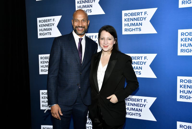 Keegan-Michael Key and his wife Elle at the event. AP