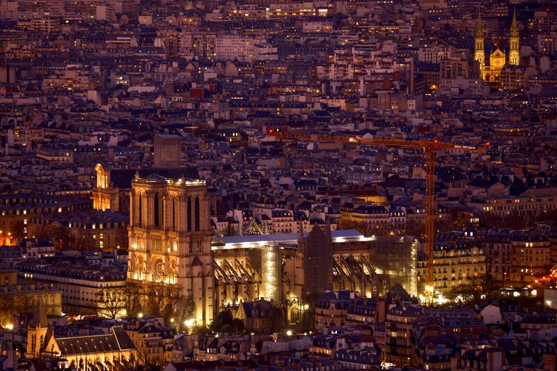 Restoration work continues at Notre Dame Cathedral in Paris, France. Reuters