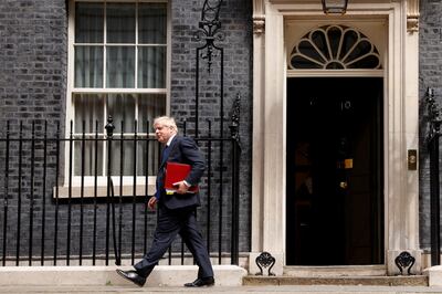 British Prime Minister Boris Johnson in Downing Street, London, July 6, 2022.  Reuters