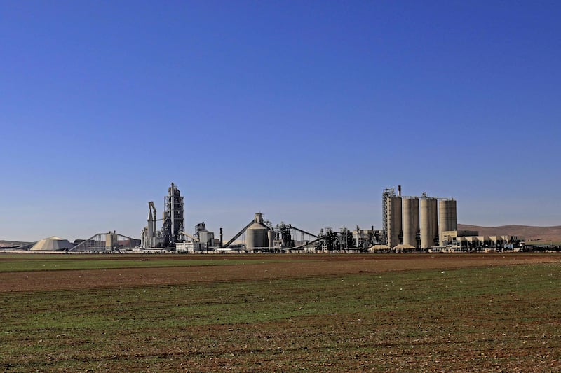 Lafarge Cement Syria plant in Jalabiya, which the company has admitted it paid local militants to protect. AFP