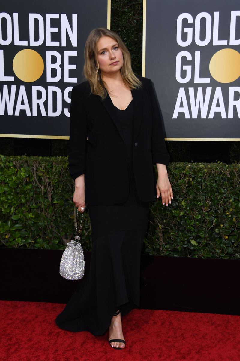 US actress Merritt Wever arrives for the 77th annual Golden Globe Awards. AFP