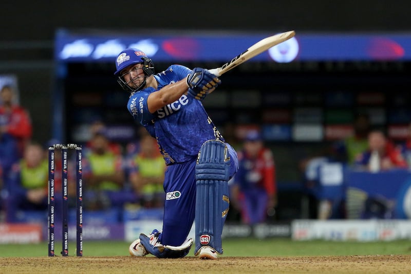 Tim David of Mumbai Indians hit a match-winning 34. Sportzpics for IPL 