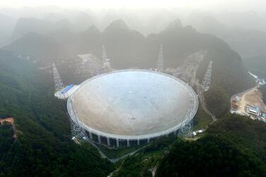 The Five-hundred-metre Aperture Spherical Radio Telescope in Pingtang, China. AFP