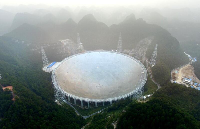 The Five-hundred-metre Aperture Spherical Radio Telescope in Pingtang, China. AFP