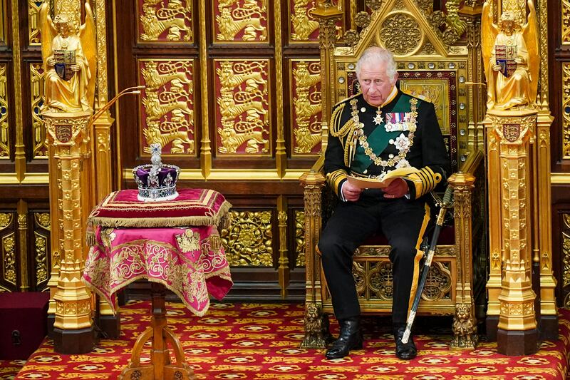 Prince Charles told of challenging times ahead as he delivered the Queen's Speech to the British Parliament on Tuesday. Getty