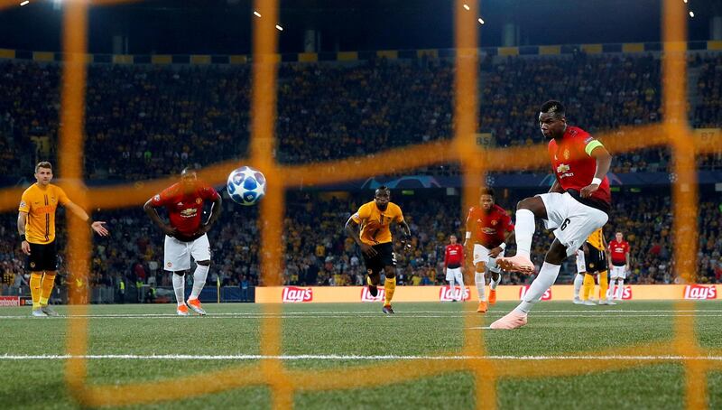 Soccer Football - Champions League - Group Stage - Group H - BSC Young Boys v Manchester United - Stade de Suisse, Bern, Switzerland - September 19, 2018  Manchester United's Paul Pogba scores their second goal from the penalty spot   Action Images via Reuters/Matthew Childs      TPX IMAGES OF THE DAY