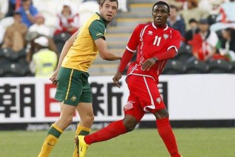 Ahmed Khalil, in action against Australia in an Olympic qualifier, has played for the senior team.