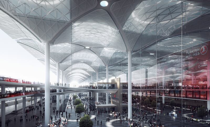 Rendering of the Istanbul New Airport. Courtesy Grimshaw *** Local Caption ***  bz25ja-LIFEexectravel-02.jpg