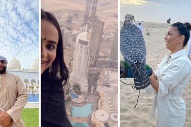 Boyz II Men's Wanya Morris, Prachi Tehlan and Eva Longoria have all been in the UAE this week. Instagram 