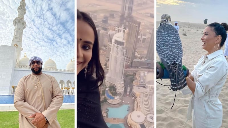 Boyz II Men's Wanya Morris, Prachi Tehlan and Eva Longoria have all been in the UAE this week. Instagram 