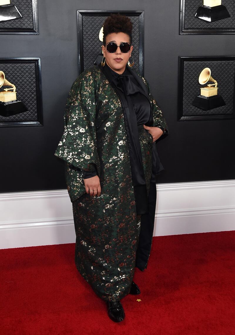 Brittany Howard arrives at the 62nd annual Grammy Awards at the Staples Center on Sunday, Jan. 26, 2020, in Los Angeles. AP