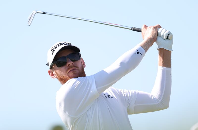 Sebastian Soderberg of Sweden in action during the final round of the Abu Dhabi HSBC Championship on January 22, 2023. EPA