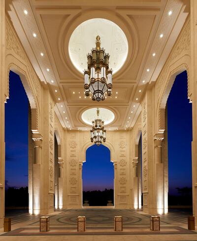 An entrance at the Waldorf Astoria in Ras Al Khaimah. Courtesy Waldorf Astoria