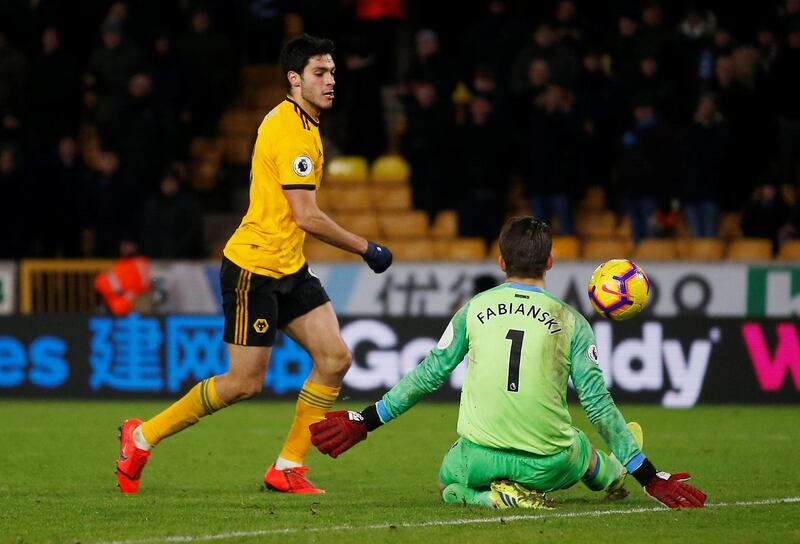 Everton 1 Wolverhampton Wanderers 2. Saturday, 7pm. Everton have been horribly inconsistent of late and Wolves have won their last two league games. With Raul Jimenez, pictured, finding his goal touch against West Ham, he will fancy his chances of adding to that against Everton's fragile backline.  Action Images via Reuters
