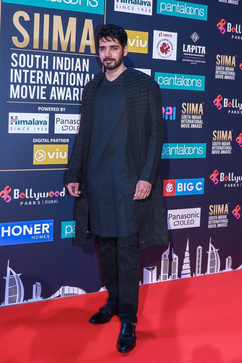 Dubai, United Arab Emirates, September 15, 2018.  SIIMA Day 2 Red Carpet. --- Sushanth.
Victor Besa/The National
Section:  AC
Reporter:  Felicity Campbell