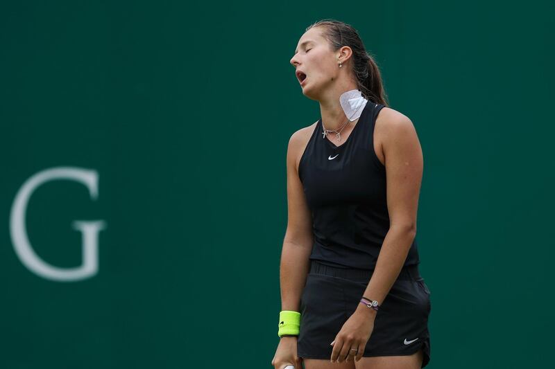 Daria Kasatkina during her defeat to Ons Jabeur.