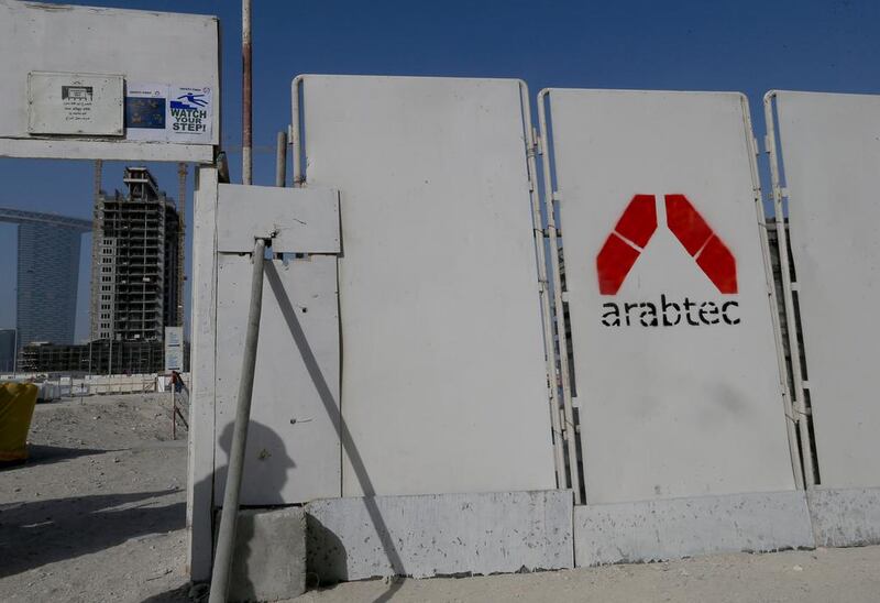 Arabtec, the Dubai contractor, posted a 140 per cent annual rise in net profit in Q3 2018. Ravindranath K / The National