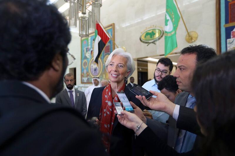 Christine Lagarde, the IMF's managing director, has given her view on the introduction of tax in the region. Imran Shahed / Al Ittihad