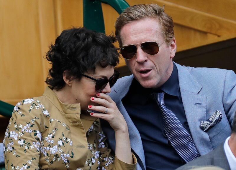 Actors Damien Lewis and his wife Helen McCrory. AP