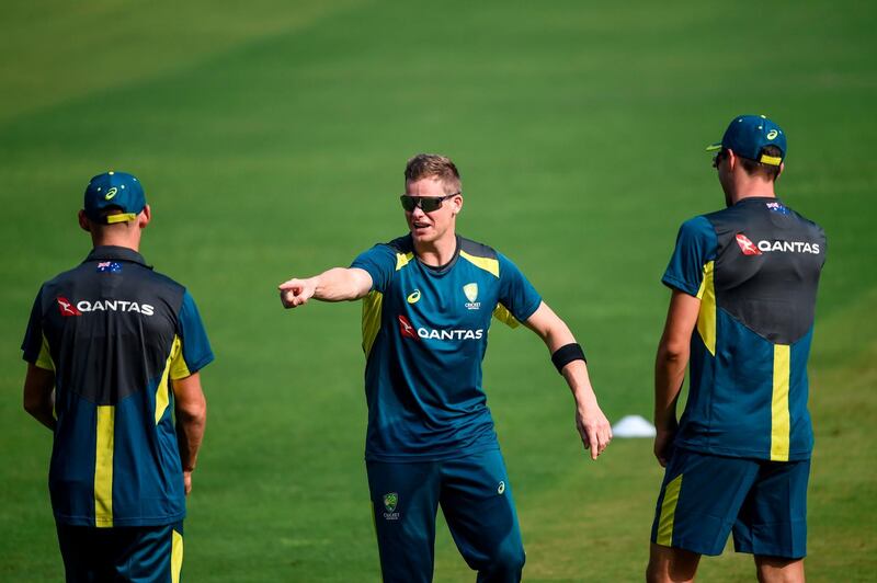 Australia's Steven Smith, centre, is expected to bat at number three in the three-match ODI series against India which begins in Mumbai on Tuesday. AFP