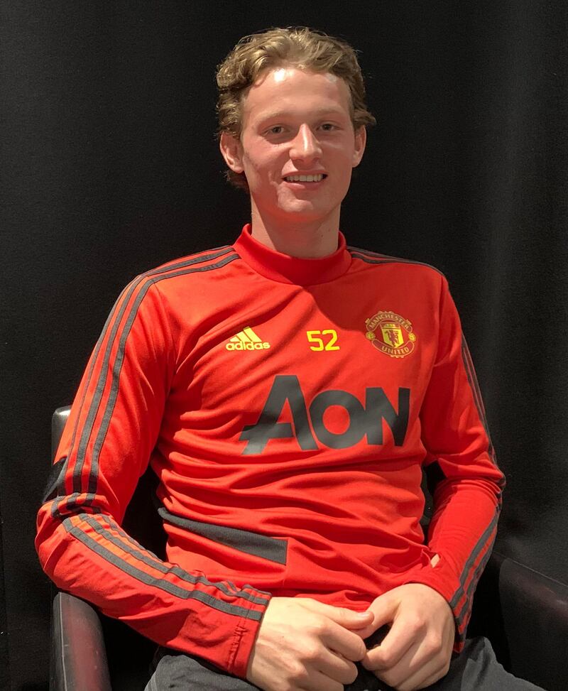 File photo dated 26-11-2019 of Manchester United's Max Taylor. PA Photo. Issue date: Wednesday November 27, 2019. Max Taylor will not let cancer define him and wants to show other sufferers that it is possible to dream, with the Manchester United teenager on the cusp of his debut at the end of a year that started with punishing chemotherapy. See PA story SOCCER Man Utd Taylor. Photo credit should read Simon Peach/PA Wire