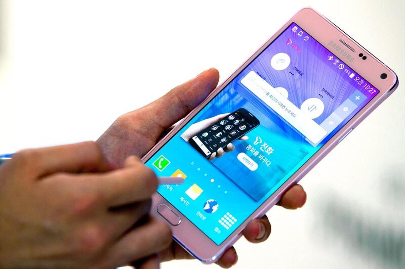 Forget the iPhone 6, the Sony Xperia Z3, the Blackberry Passport and the LG G3. Samsung’s Galaxy Note 4 is the biggest phone launch of the season – in terms of size, at least. SeongJoon Cho / Bloomberg