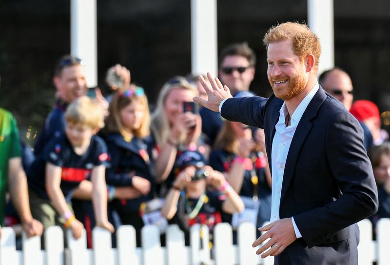 Prince Harry greets well-wishers in The Hague. He launched the Invictus Games in 2014. Reuters