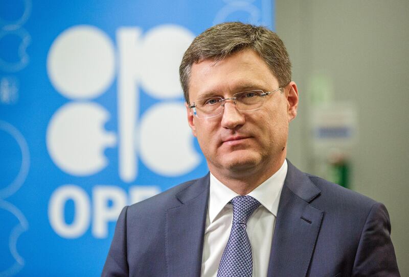 Alexander Novak, Russia's energy minister, looks on during a Bloomberg Television interview at the OPEC Secretariat in Vienna, Austria, on Friday, Sept. 22, 2017. Oil is heading for a third weekly gain before an OPEC-led committee meets in Vienna to discuss ongoing production curbs. Photographer: Lisi Niesner/Bloomberg
