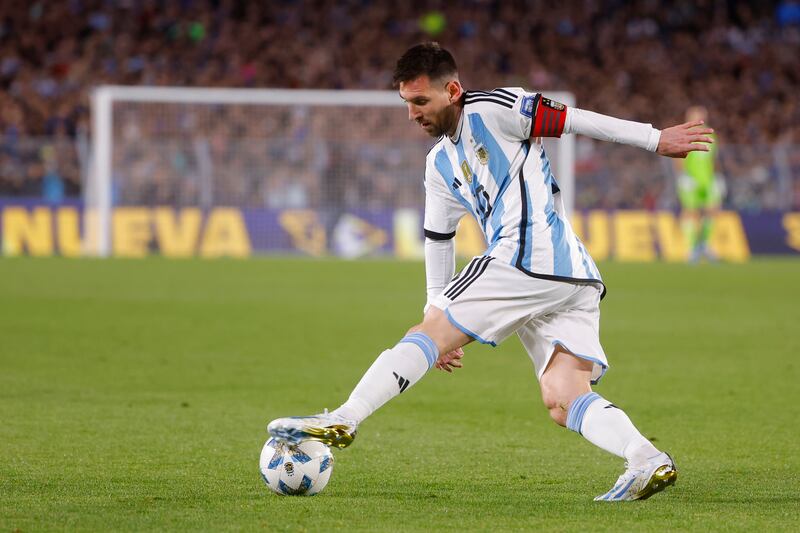 Lionel Messi of Argentina in action during a 2026 World Cup qualifier against Paraguay at Monumental stadium in Buenos Aires, Argentina, October 12, 2023. Argentina won 1-0 to make it three wins from three to start the qualifying campaign. EPA 