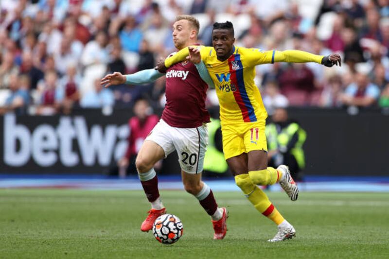 Wilfried Zaha - 6, Often cut a frustrated figure but had his moments in an intriguing battle with Coufal. Sent a shot high and wide under pressure from the Czech Republic international. Getty