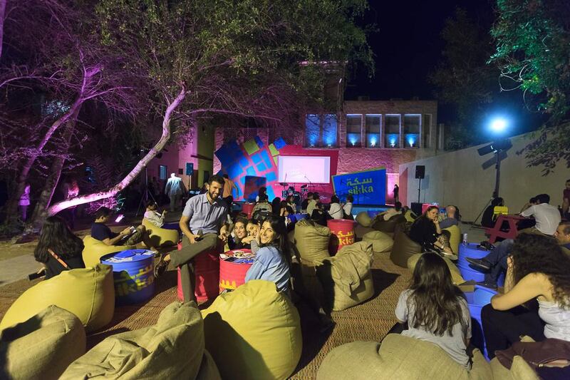 People enjoying the 2014 edition of Sikka at Al Fahidi Historical Neighbourhood. Courtesy: Dubai Culture & Arts Authority