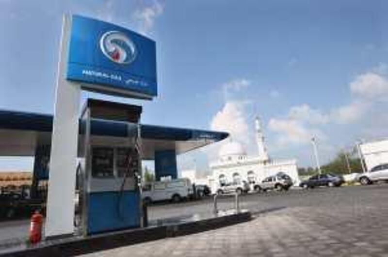 ABU DHABI . 4th Dec.2008.A natural gas pump lies idle as motorists buy petrol at an ADNOC petrol station in Abu Dhabi yesterday(thurs). Stephen Lock  /  The National.  *** Local Caption ***  SL-gas-005.jpgSL-gas-005.jpg