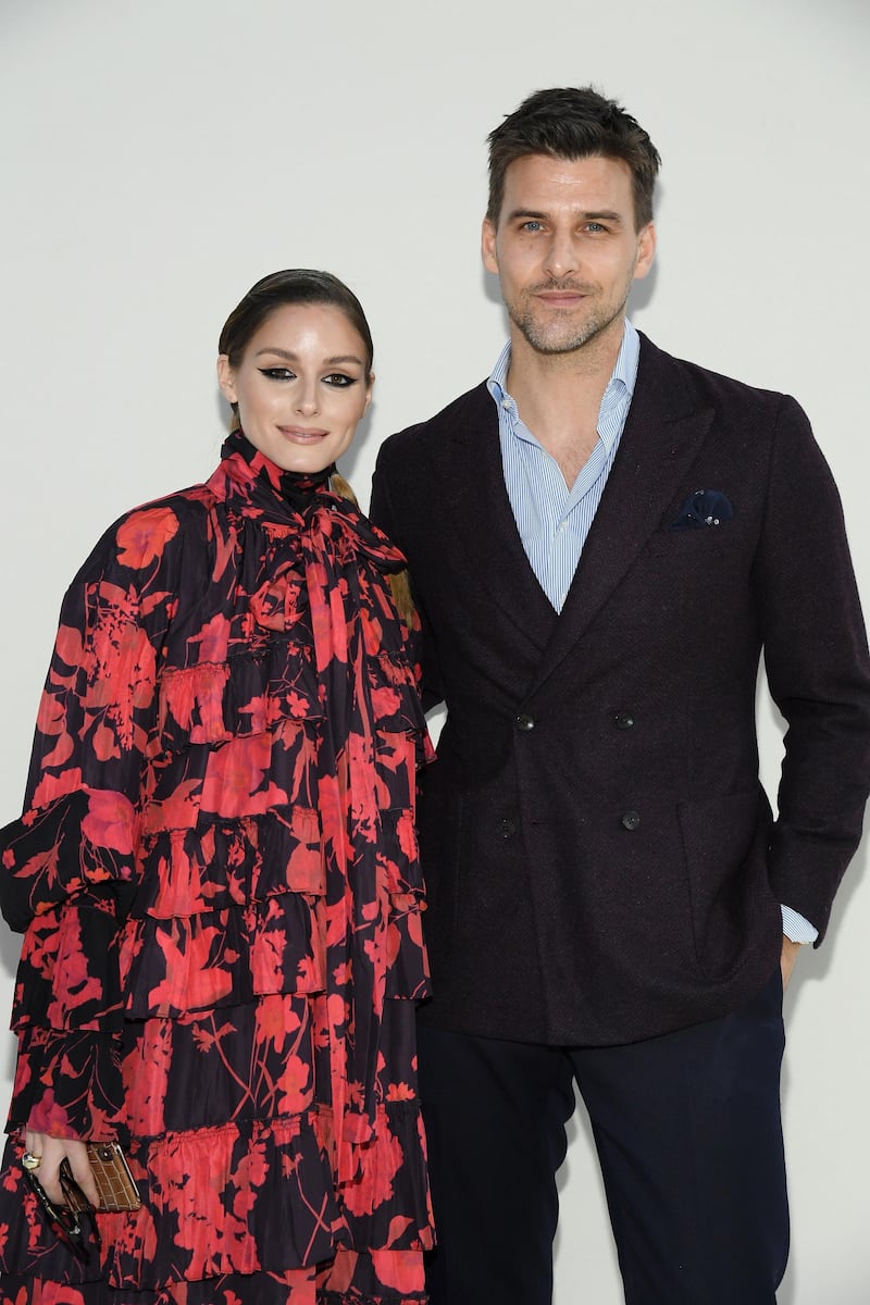 Olivia Palermo and Johannes Huebl attend the Valentino show (Photo by Pascal Le Segretain/Getty Images)