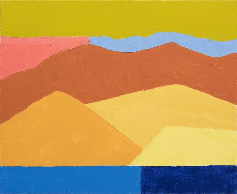 An Untitled artwork by Etel Adnan. Courtesy Galerie Lelong