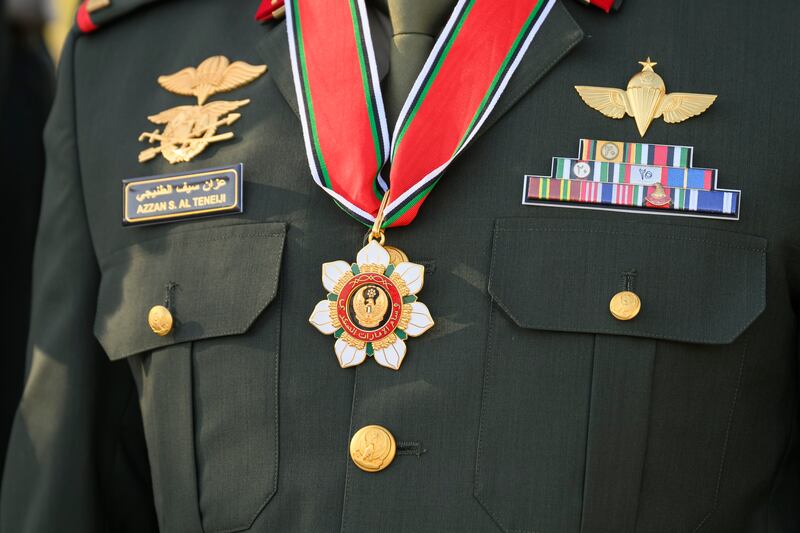 The Emirates Military Medal, awarded to Col Azan Saif Al Tunaiji