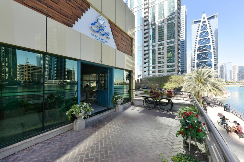 Bait Maryam in JLT also has terrace seating, with views of the lake.